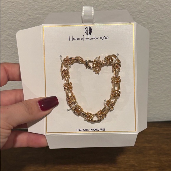 House of Harlow 1960 Gold Tone Chain Bracelet - Picture 2 of 4